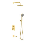 Kris 3 Way Luxury Wall Concealed Shower System – Model AB503070 Brushed Gold