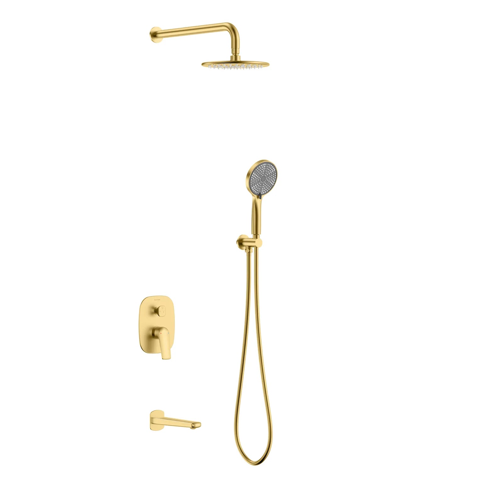 Kris 3 Way Luxury Wall Concealed Shower System – Model AB503070 Brushed Gold