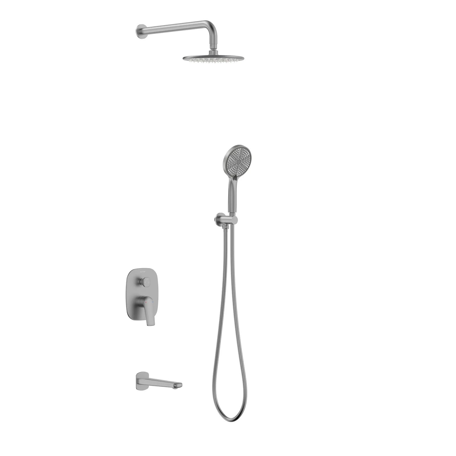 Kris 3 Way Luxury Wall Concealed Shower System – Model AB503070 Brushed Gun Metal