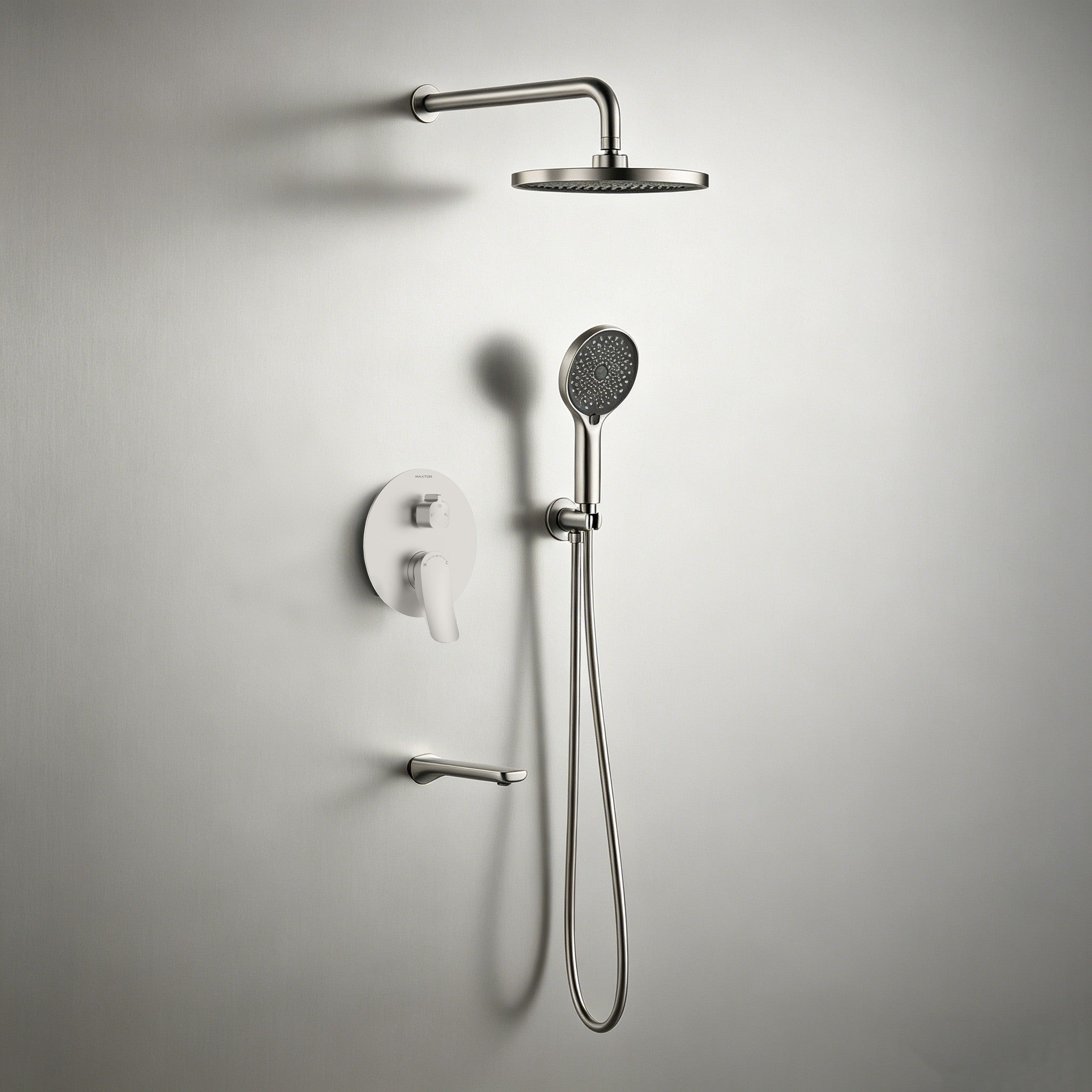 3 Way Concealed Shower System with Bathtub Spout – Rain Shower & Hand Shower Set – AB503076