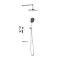 3 Way Concealed Shower System with Bathtub Spout – Rain Shower & Hand Shower Set – AB503076 Chrome