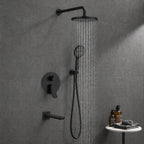 3 Way Concealed Shower System with Bathtub Spout – Rain Shower & Hand Shower Set – AB503076