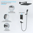 3 Way Wall Concealed Shower System with SUS304 Overhead Rain Shower & Bath Spout