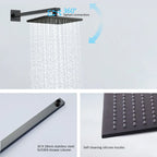 3 Way Wall Concealed Shower System with SUS304 Overhead Rain Shower & Bath Spout