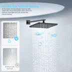 3 Way Wall Concealed Shower System with SUS304 Overhead Rain Shower & Bath Spout