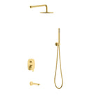 Kris 3 Way Luxury Wall Concealed Shower System – Model AB503170 Brushed Gold