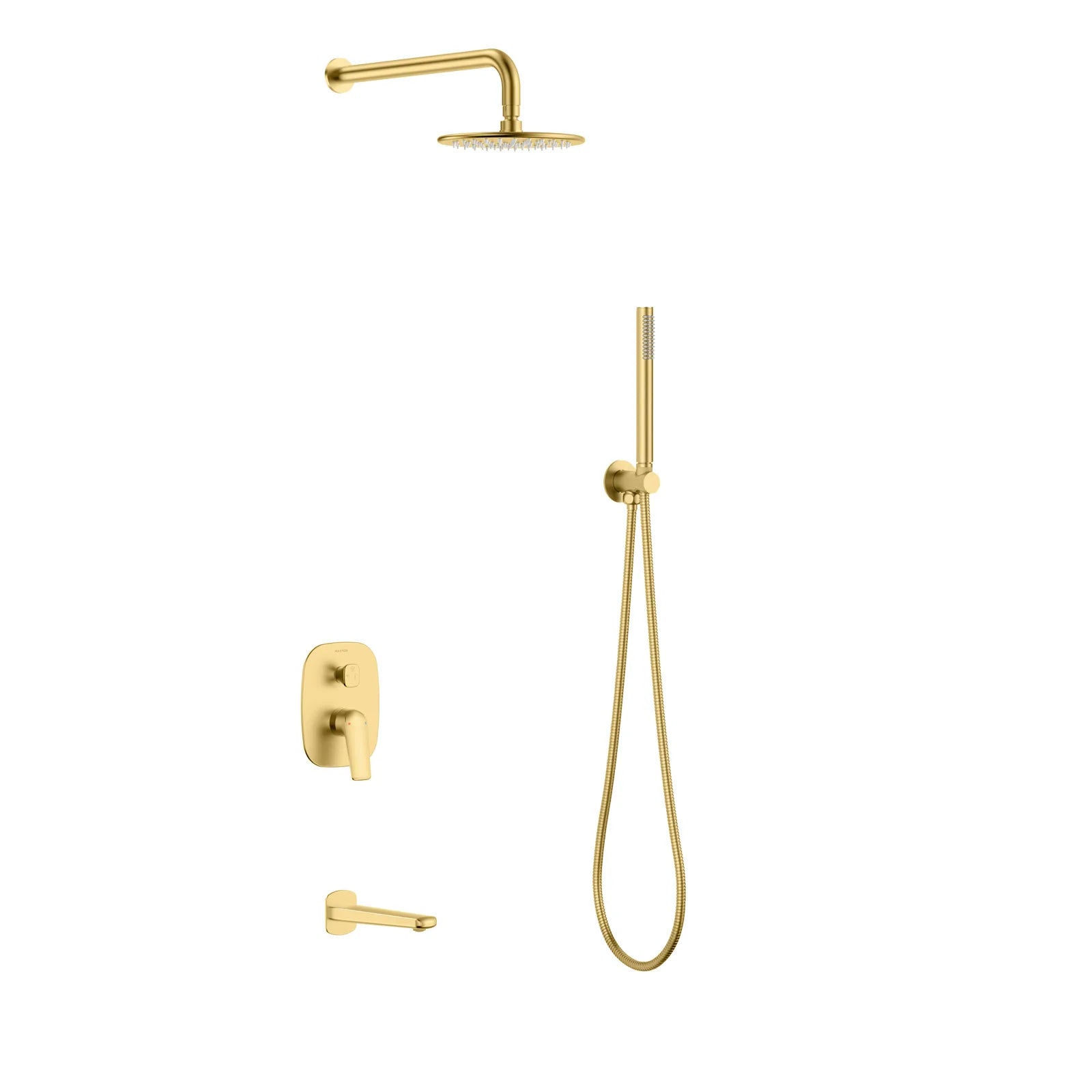 Kris 3 Way Luxury Wall Concealed Shower System – Model AB503170 Brushed Gold