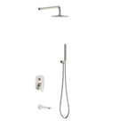 Kris 3 Way Luxury Wall Concealed Shower System – Model AB503170 Brushed Nickel