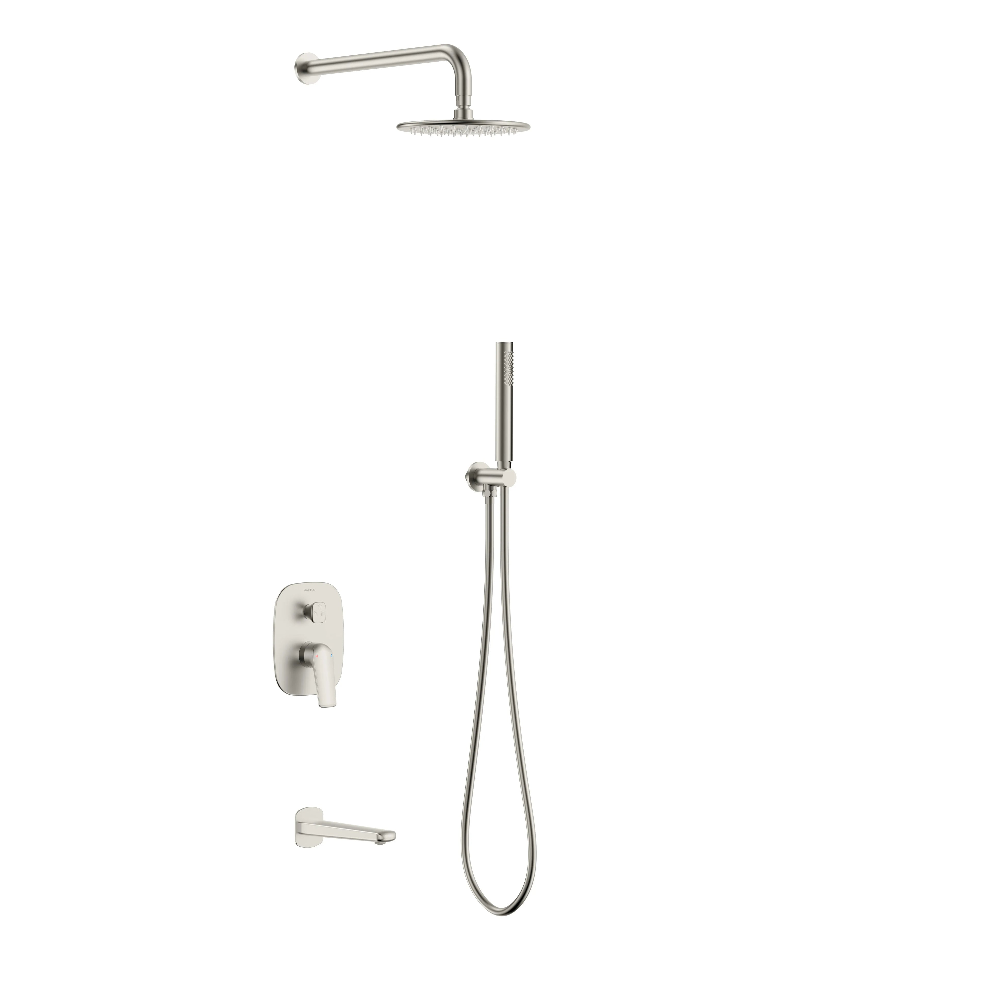 Kris 3 Way Luxury Wall Concealed Shower System – Model AB503170 Brushed Nickel
