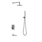 Kris 3 Way Luxury Wall Concealed Shower System – Model AB503170 Brushed Gun Metal