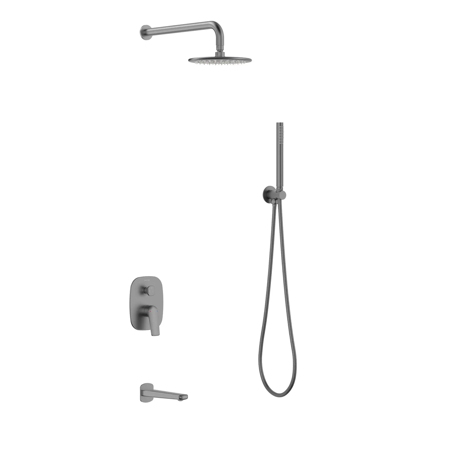 Kris 3 Way Luxury Wall Concealed Shower System – Model AB503170 Brushed Gun Metal