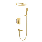 3 Way Wall Concealed Shower System with SUS304 Overhead Rain Shower & Bath Spout