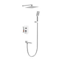 3 Way Wall Concealed Shower System with SUS304 Overhead Rain Shower & Bath Spout Chrome
