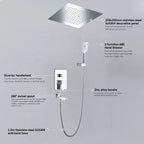 3 Way Wall Concealed Shower System with 400×400mm Overhead Shower & Swivel Spout-AB503300