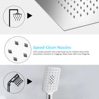 3 Way Wall Concealed Shower System with 400×400mm Overhead Shower & Swivel Spout-AB503300