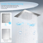 3 Way Wall Concealed Shower System with 400×400mm Overhead Shower & Swivel Spout-AB503300