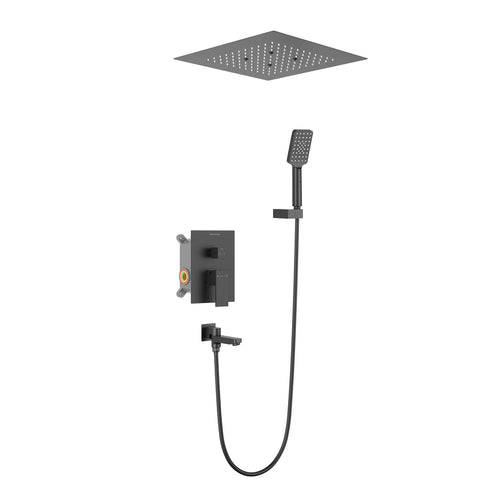 3 Way Wall Concealed Shower System with 400×400mm Overhead Shower & Swivel Spout-AB503300