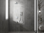 Circular 3-Way Wall Concealed Shower System with Solid Brass Spout AB503404