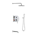 3 Way Lead-Free Wall Concealed Pressure Balance Shower System with Tub Spout & Hand Shower – AB613131 Chrome