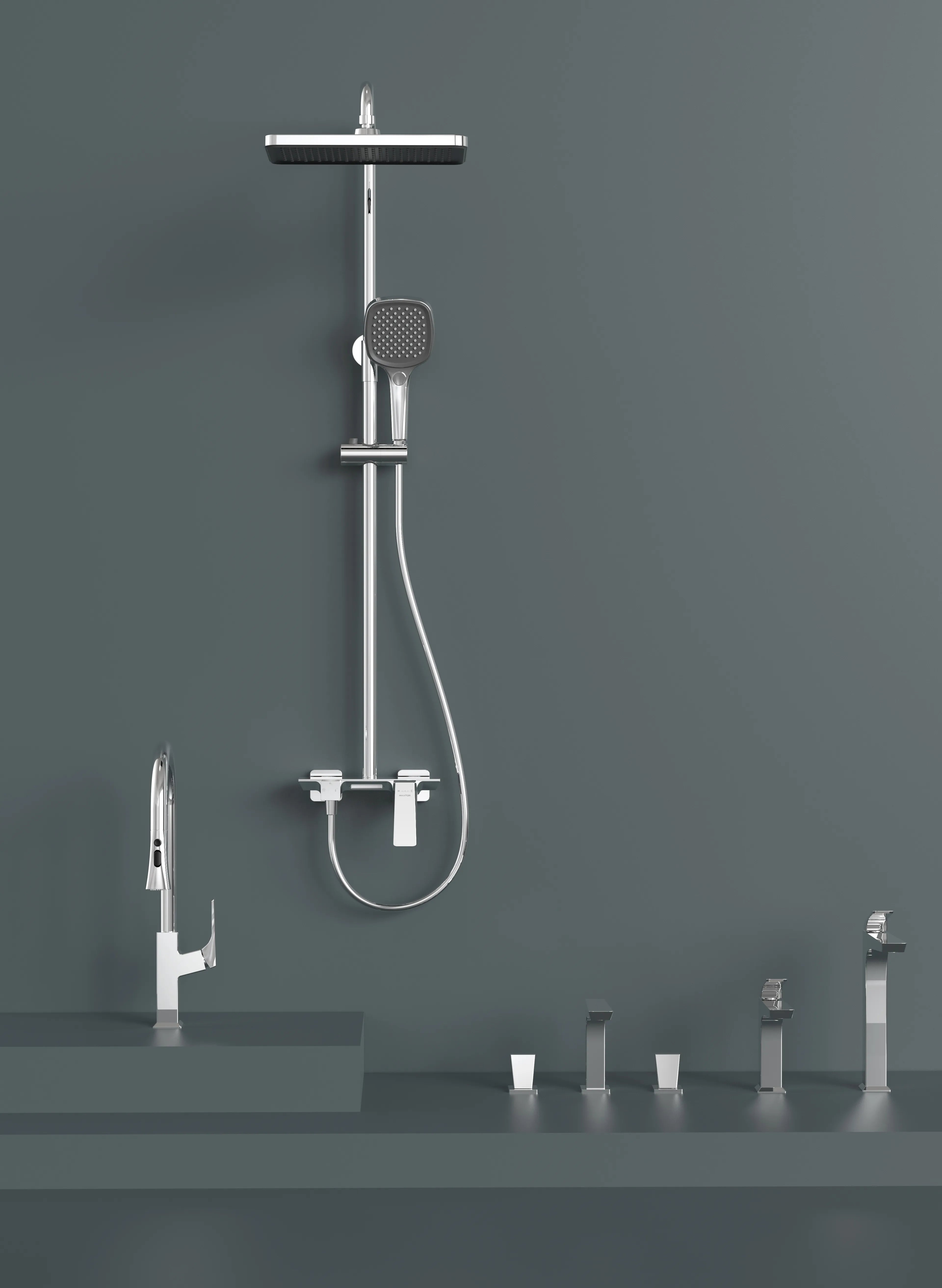 MAXTOR 1 Way Exposed Shower Mixer With 3-Function Hand Shower– AB023168