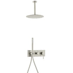 Eire 2-Way Wall-Concealed Shower System With Rough In Valve, Hand Shower and Over Head Shower AH302005
