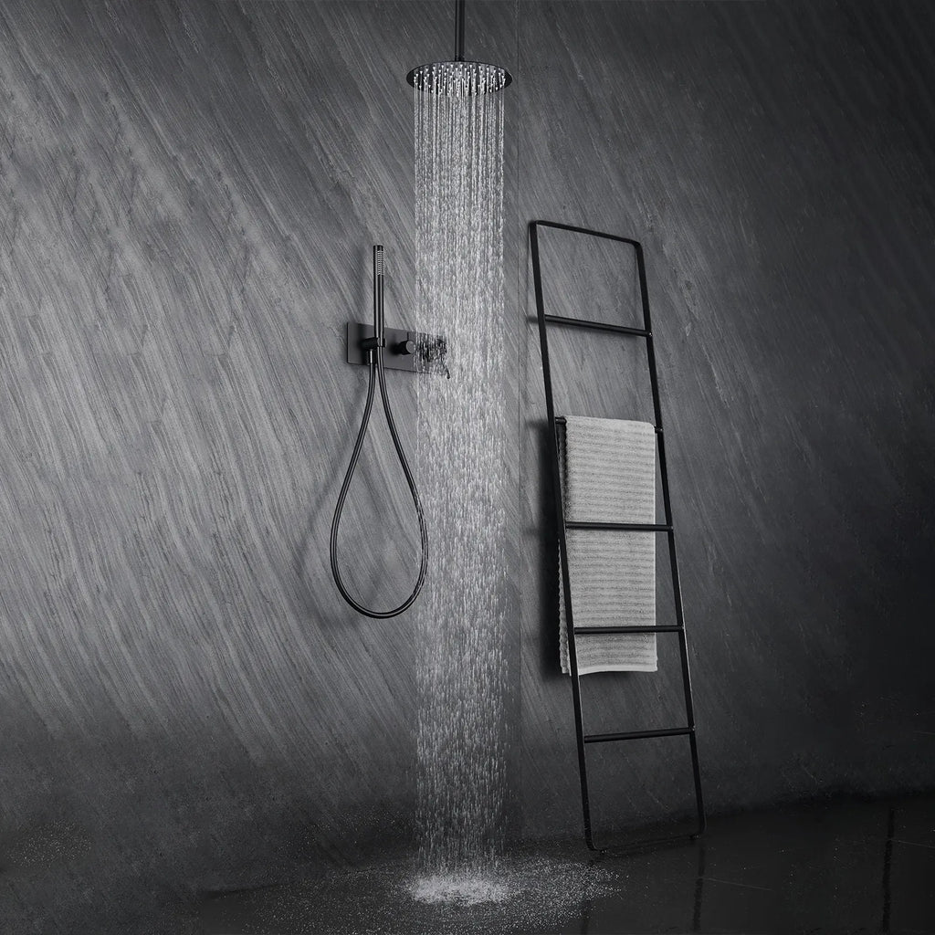 Eire 2-Way Wall-Concealed Shower System With Rough In Valve, Hand Shower and Over Head Shower AH302005