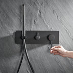 Eire 2-Way Wall-Concealed Shower System With Rough In Valve, Hand Shower and Over Head Shower AH302005