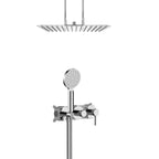 Circular 2 Function Shower System With Rough In Valve and 16" Overhead Shower-AH502005 Chrome