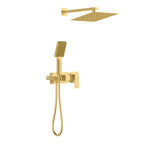 AH502100 2 Way Wall Concealed Shower System– Luxury Brass Mixer with Rainfall Shower