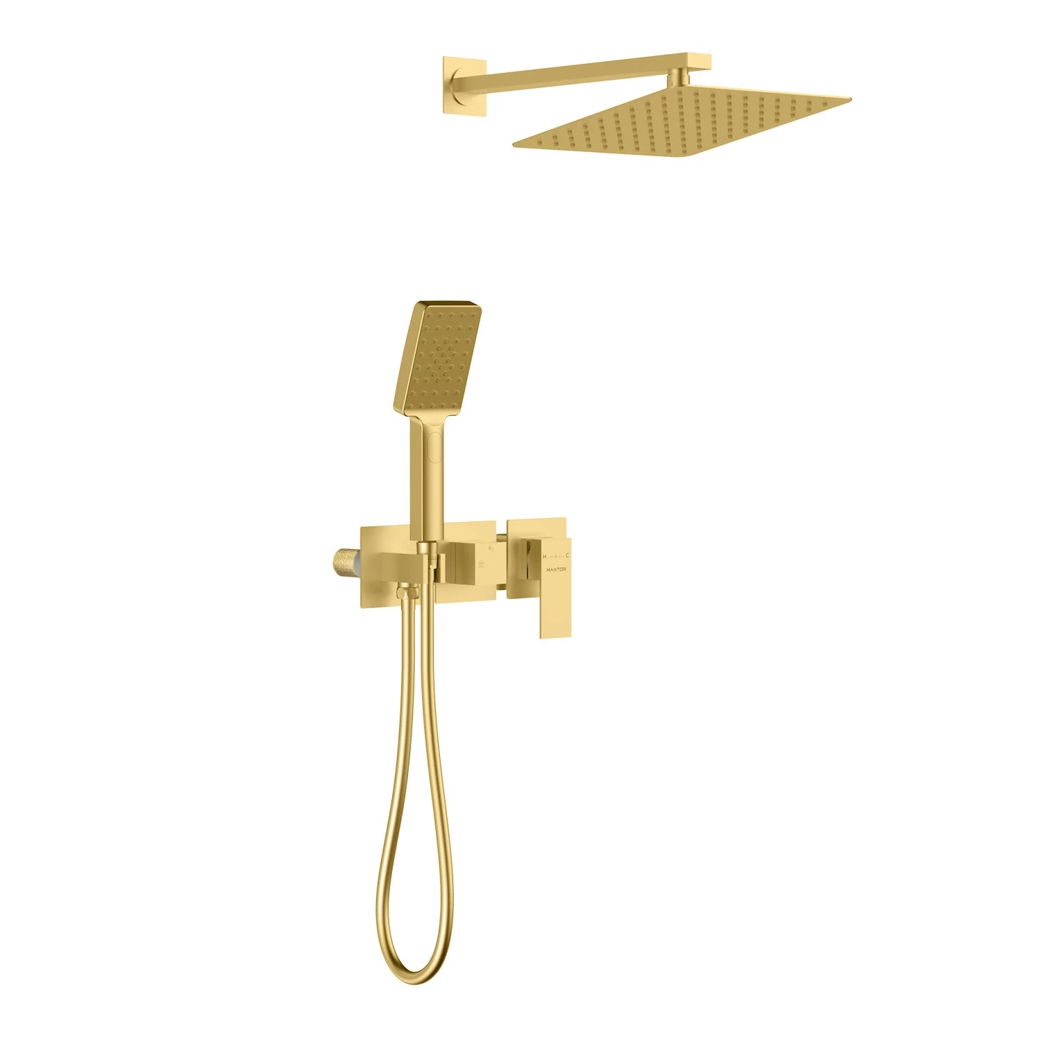 AH502100 2 Way Wall Concealed Shower System– Luxury Brass Mixer with Rainfall Shower