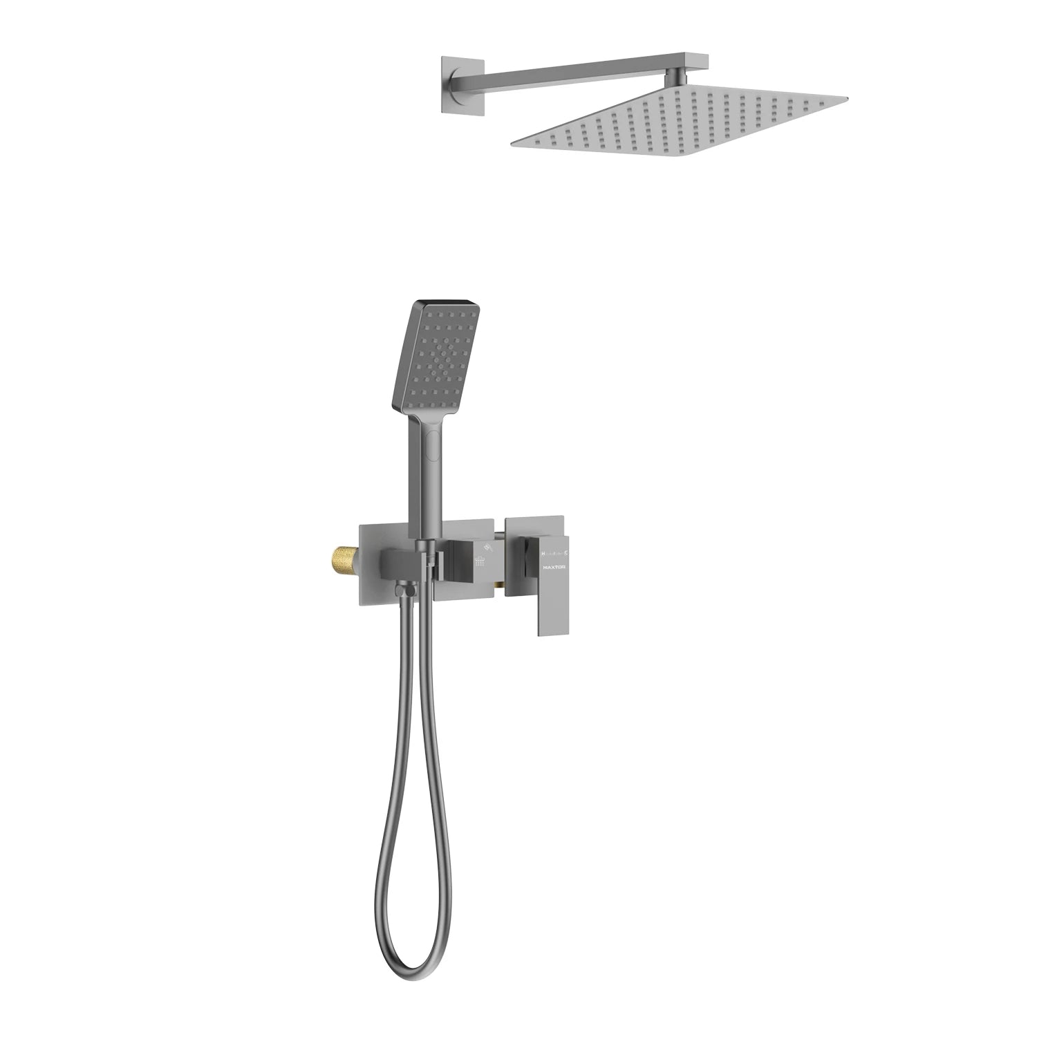 AH502100 2 Way Wall Concealed Shower System– Luxury Brass Mixer with Rainfall Shower