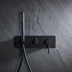Circular 2-Way Wall Concealed Shower System with Rain & Hand Shower AH502104