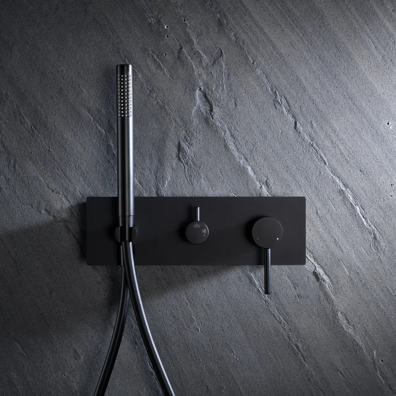 Circular 2-Way Wall Concealed Shower System with Rain & Hand Shower AH502104