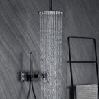 Circular 2-Way Wall Concealed Shower System with Rain & Hand Shower AH502104