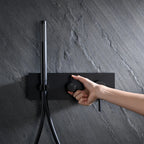 Circular 2-Way Wall Concealed Shower System with Rain & Hand Shower AH502104