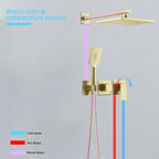 AH502100 2 Way Wall Concealed Shower System– Luxury Brass Mixer with Rainfall Shower
