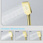 AH502100 2 Way Wall Concealed Shower System– Luxury Brass Mixer with Rainfall Shower