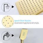 AH502100 2 Way Wall Concealed Shower System– Luxury Brass Mixer with Rainfall Shower