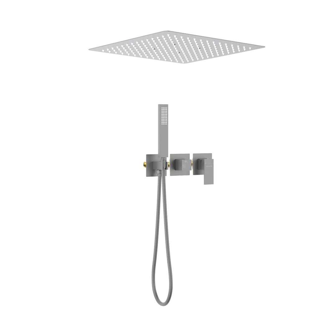 Concealed 2 Way Shower Faucet with overhead shower and handshower AH502400