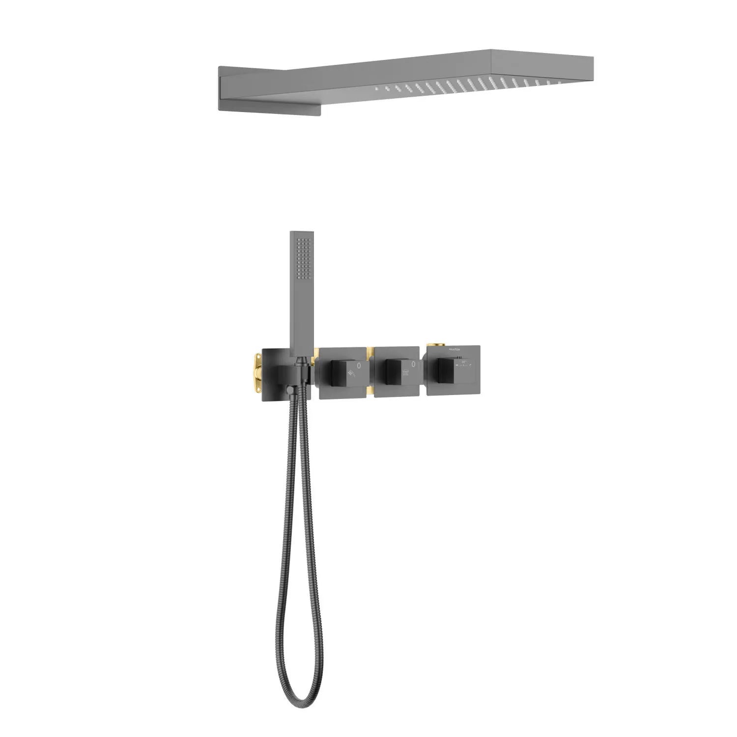 Thermostatic bathroom concealed shower kit AH512200
