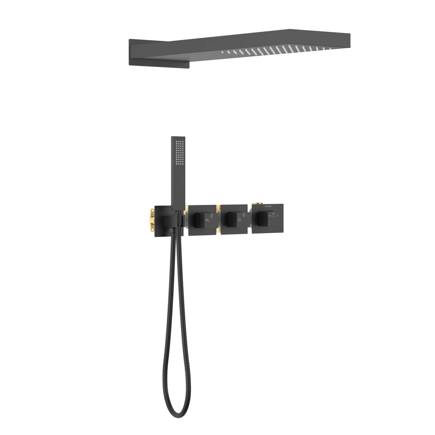 Thermostatic bathroom concealed shower kit AH512200
