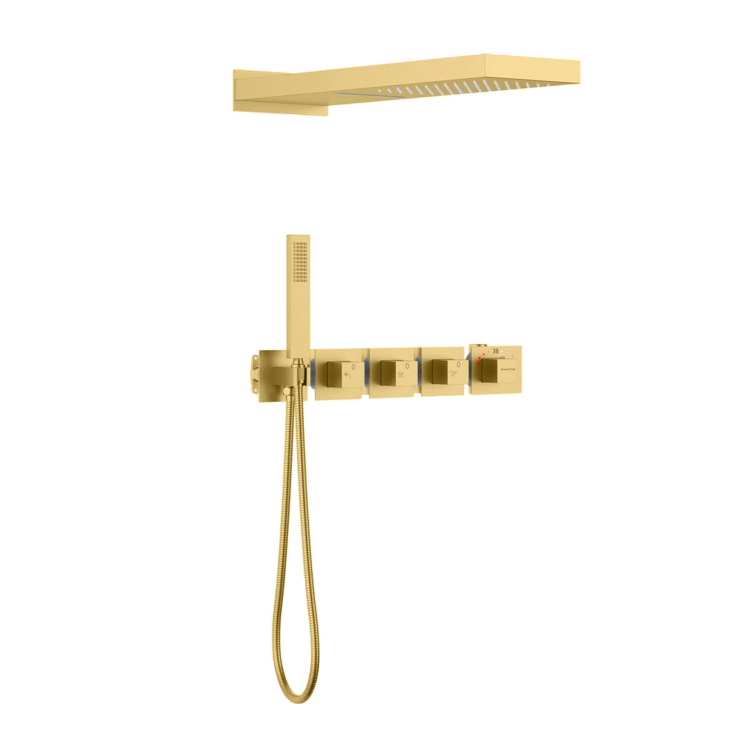 luxury wall mounted shower mixer with Franch Vernet thermostatic cartridge AH513300