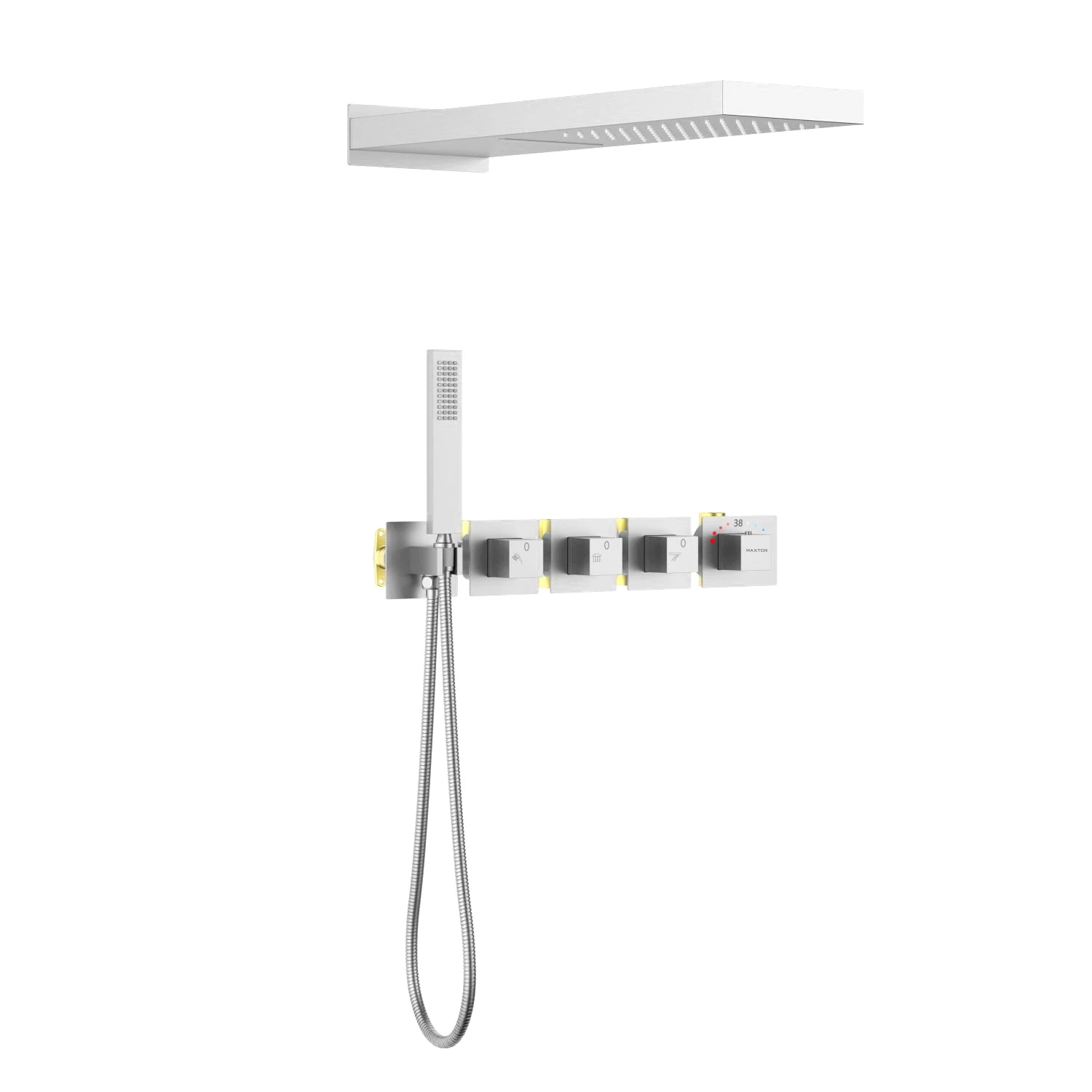luxury wall mounted shower mixer with Franch Vernet thermostatic cartridge AH513300