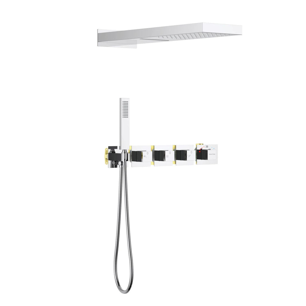 luxury wall mounted shower mixer with Franch Vernet thermostatic cartridge AH513300