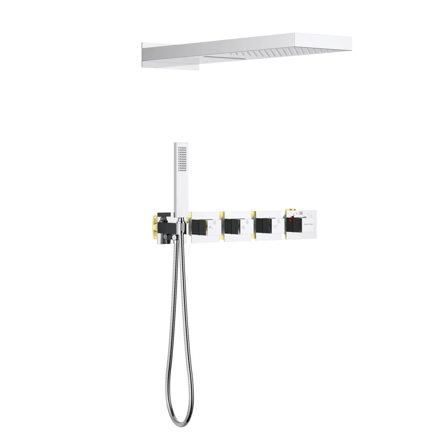 luxury wall mounted shower mixer with Franch Vernet thermostatic cartridge AH513300