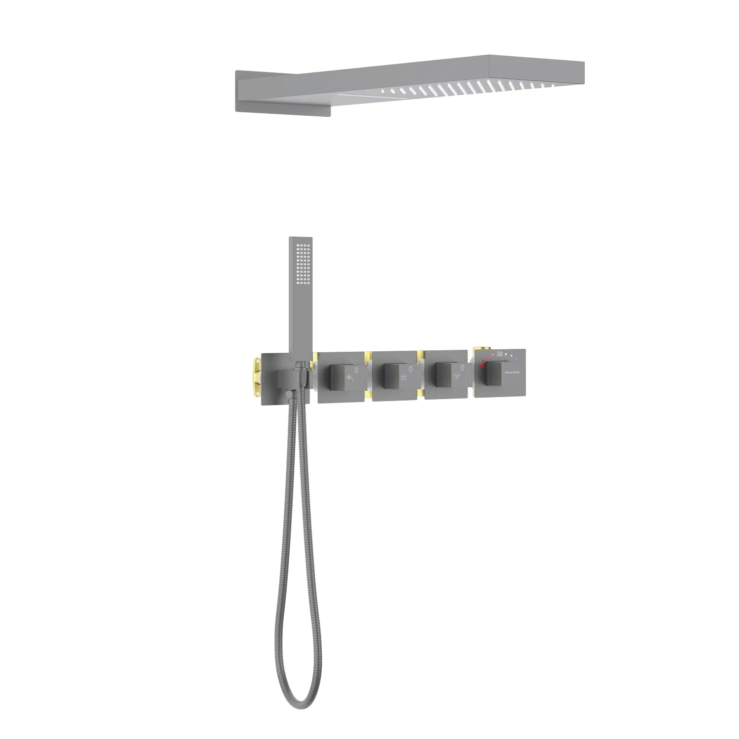 luxury wall mounted shower mixer with Franch Vernet thermostatic cartridge AH513300