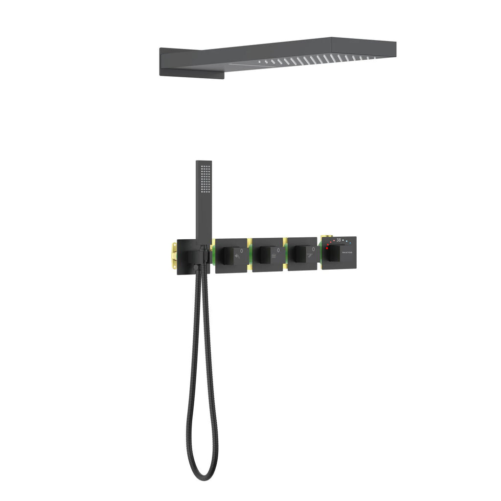 luxury wall mounted shower mixer with Franch Vernet thermostatic cartridge AH513300
