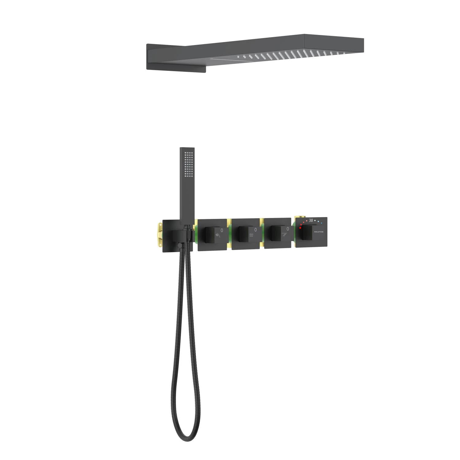 luxury wall mounted shower mixer with Franch Vernet thermostatic cartridge AH513300