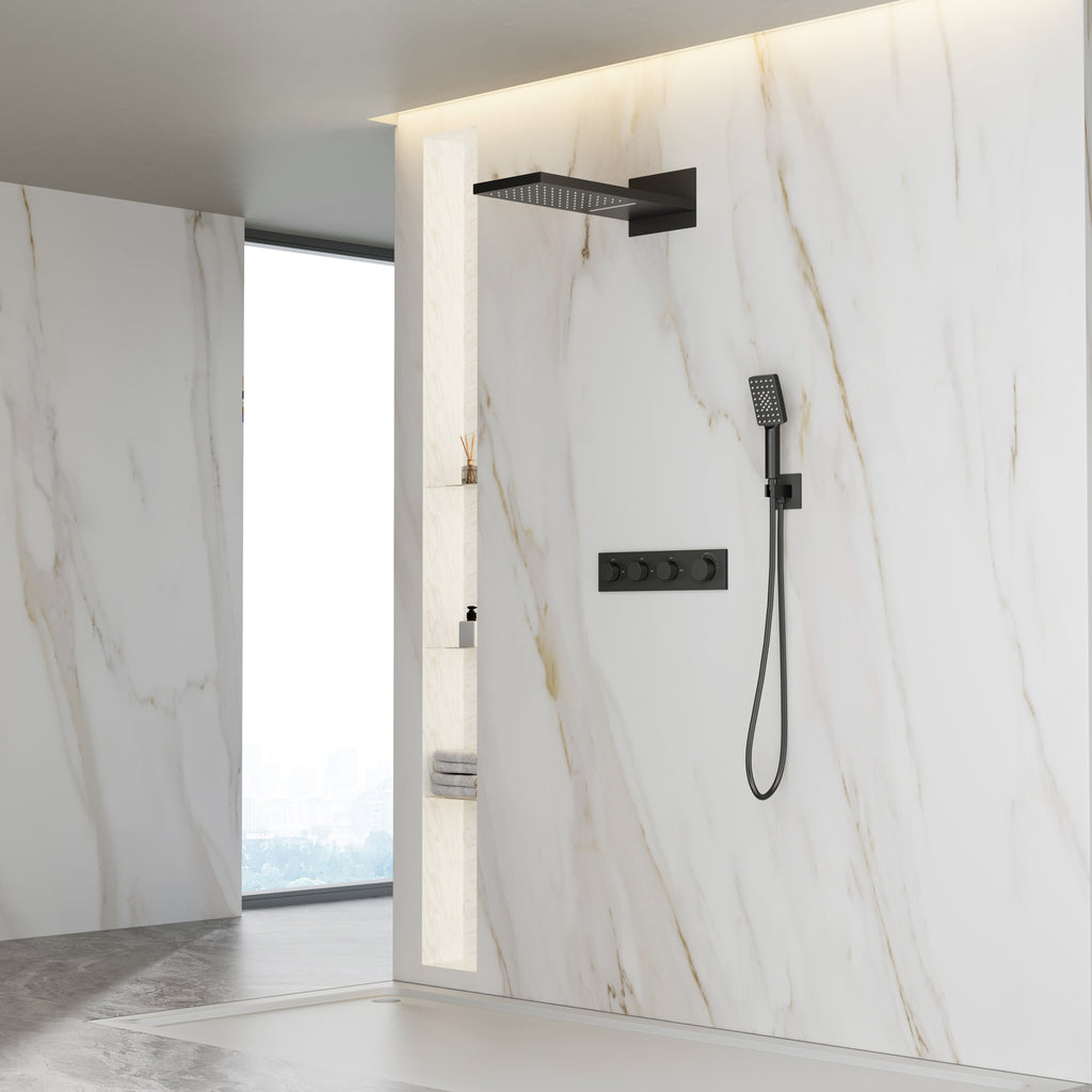 Modern Thermostatic Wall-concealed Shower Faucet Set AH513400