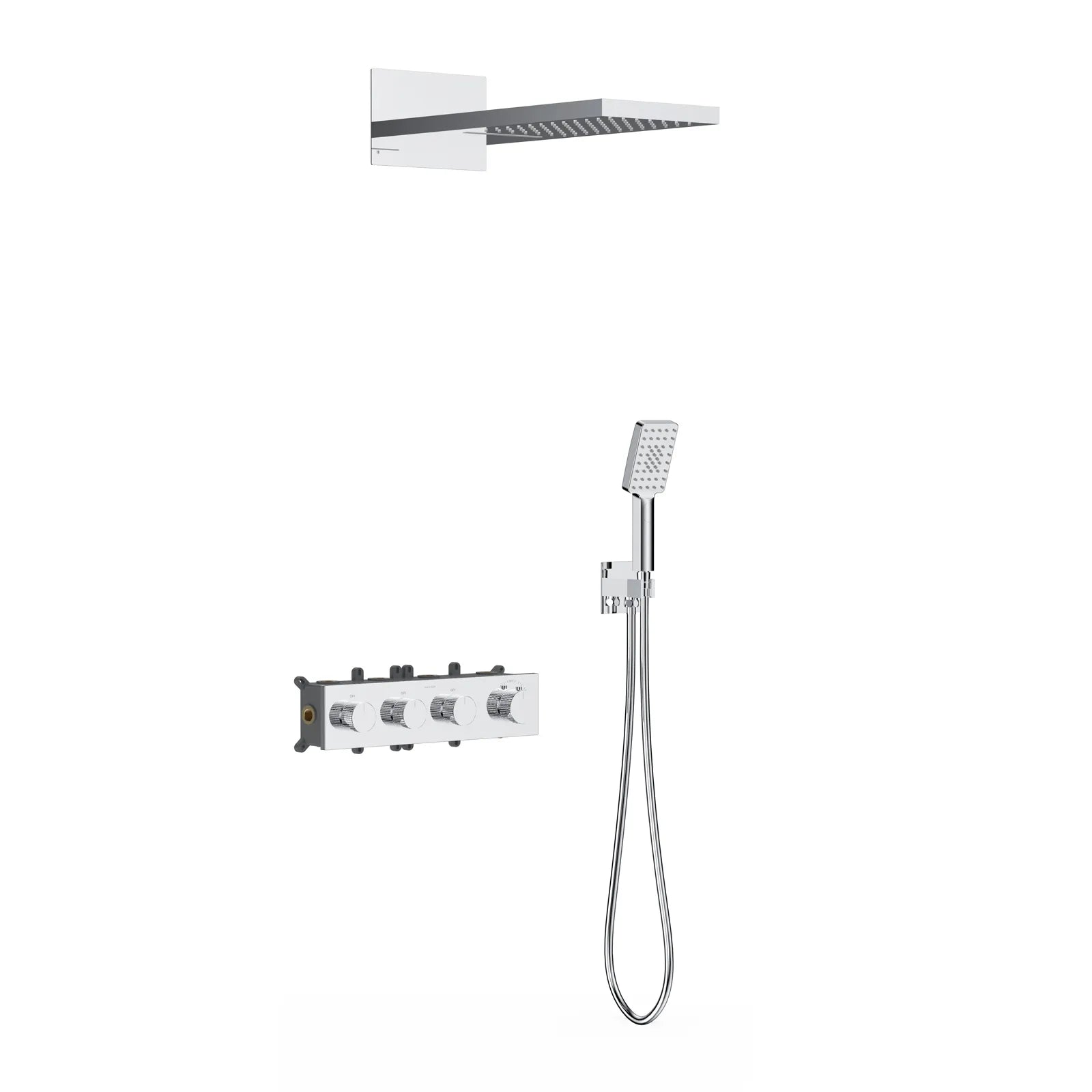 Modern Thermostatic Wall-concealed Shower Faucet Set AH513400